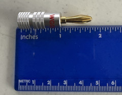 WGGE WG-009 Banana Plugs Audio Jack Connector, 24k Gold Dual Screw Lock 10pcs