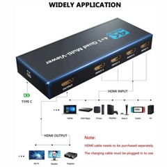 Multi-Viewer 4K HDMI 4×1 1080P Seamless Quad Screen Real Time Remote Splitter US