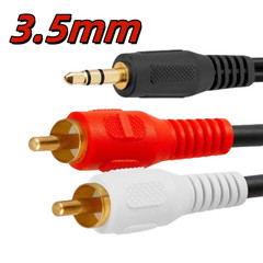 6ft (1/8″) 3.5mm AUX Stereo to 2 RCA Male Audio Y Cable Adapter Cord MP3 iPod