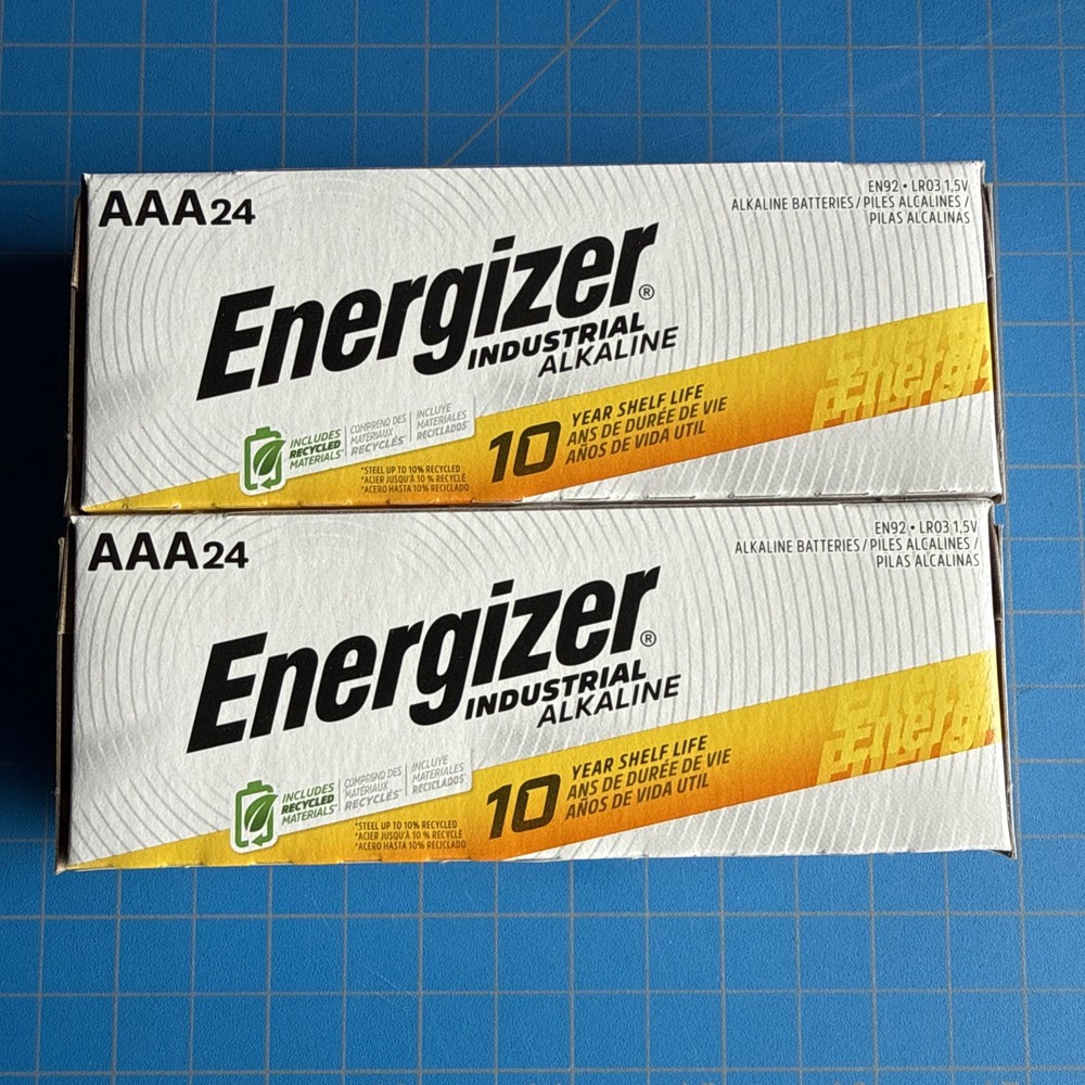 48 Energizer AAA Industrial Alkaline Batteries (EN92, LR03, 1.5V, triple A) 2035