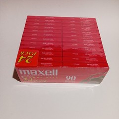 24 Pack Maxell Normal Bias 90 Minute Audio Cassettes Brand New Sealed