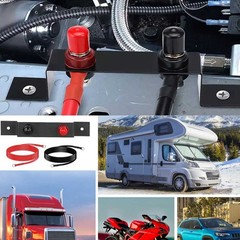 Battery Relocation Jump Post Kit 4AWG Heavy Duty Remote Battery Terminals USA