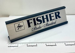 Fisher Studio Standard Desk Sign – Custom Silver Aluminum