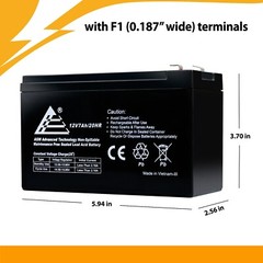 ExpertBattery 12V 7Ah SLA Battery Replaces Enduring 6-FM-7