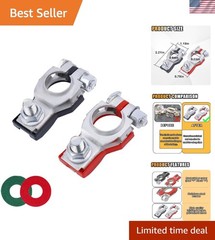 Durable Positive and Negative Battery Terminals – Installs Easily in Vehicles
