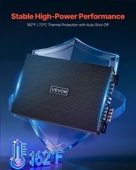 VEVOR Car Audio Amplifier Car Amplifier 4-Channel Class AB Max. 4x200W at 4 Ohms