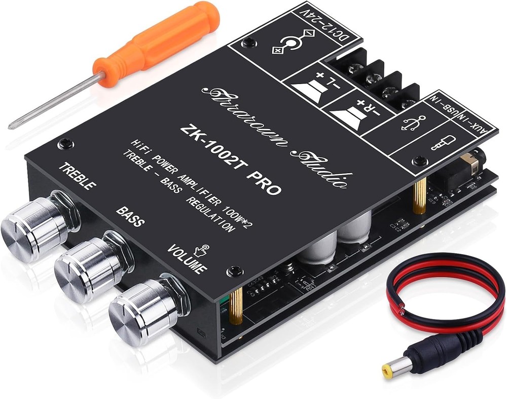 Hi-Fi 200W Bluetooth Audio Amplifier with Protective Features – Easy Install