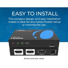 eARC Audio Splitter 1 in 2 Out – HDMI ARC/eARC Audio Extractor & Splitter, Do…