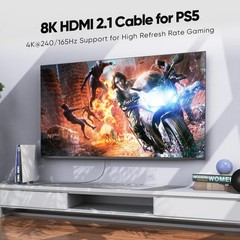 UVOOI Short HDMI Cable 1 FT 2-Pack, 48Gbps Ultra High Speed 8K 1FT, Black