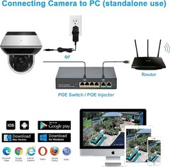 8MP Mini PTZ PoE IP Camera Outdoor 5X Zoom 2.7-13.5mm Motorized Varifocal Lens