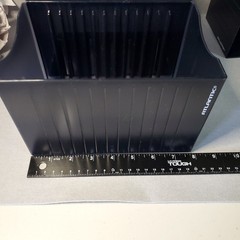 3 – Vtg ATLANTIC Black Charcoal 30 CD Storage Disc Wall Mountable Holder Rack