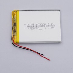 3.7V 3000mAh 11.1Wh Rechargeable Li-Polymer Li Battery 405070 For PAD GPS Camera