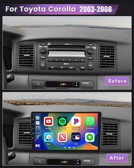 Car Stereo Radio GPS Navi Android 15 Apple Carplay For Toyota Corolla 2003-2008