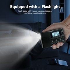 Retekess V115P Shortwave Radio,Portable AM FM WB Radio,TF/AUX,Recording For Gift