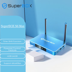 SuperBox S6 Max TV Streaming Box U-HD all featured content No annual fee-free