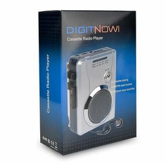 AM/FM Portable Pocket Radio and Voice Audio Personal Cassette Recorder Player
