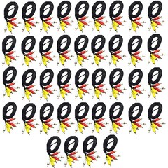 10/20/30/40/50Pcs 1.5m AV Male to Male 3 RCA Audio Video Composite Cable NEW
