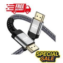 4K HDMI Cable 10FT High Speed HDMI 2.0 Braided Cord 18Gbps HDR ARC 4K 60Hz