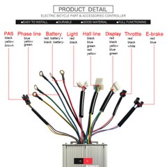 36V/48V 1500W Motors KT-35A Sinewave Controller Front Tail Light LCD Display Set