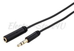 3.5mm Male to Female Audio Cable 3ft 6ft 10ft 25ft 50ft 75ft 100ft Extension Lot