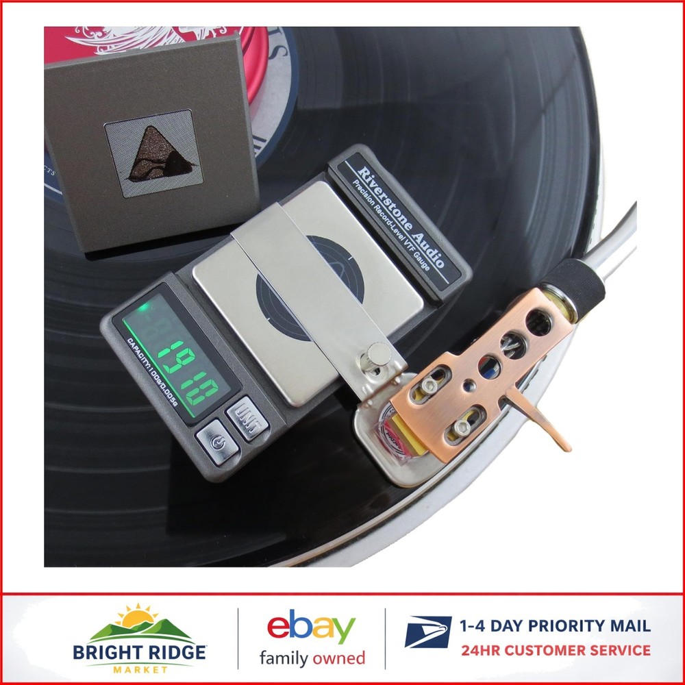 Turntable Stylus Gauge with Digital Display and Calibration Masses for Accuracy