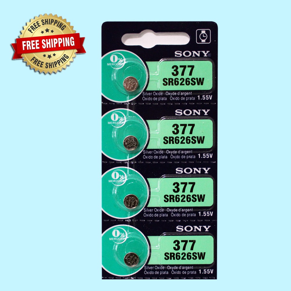 Sony 377 SR626SW Watch Battery (Exp 10/2030 ) 4Pc