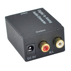 Digital SPDIF Optical Toslink Coax to Analog RCA Audio Converter + 1M Cable USA