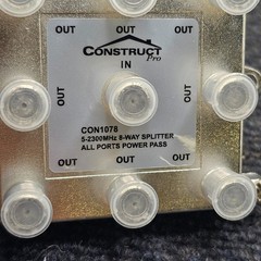 Construct Pro CON1078: 5-2300MHz 8-Way Splitter All Ports Power Pass