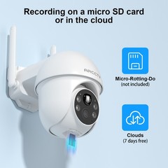 ARCCTV 4MP WiFi6 Wireless Outdoor Security Camera Solar Battery Powered PTZ Cam