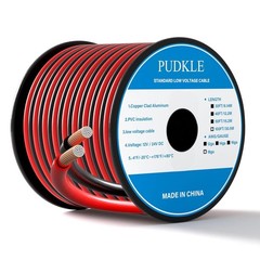 18 Gauge/18 Awg Copper Clad Aluminum 2 Conductor Red Black Electrical Wire 100ft