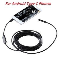 1-3M Android USB / TYPE-C Endoscope Inspection 7mm Camera 6 LED IP67 Waterproof
