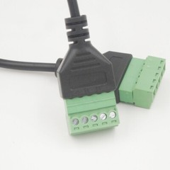 5 Pin Screw Terminal Female to 5 Pole Terminal Female Headphone Connection Cable
