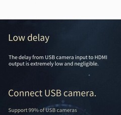 USB2.0 camera UVC to HDMI converter and pocket3 Insta 360 X5 to HDMI converter