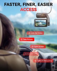 REDTIGER F4 32GB Dash Cam Front & Rear 4K Dash Camera 5.8GHz WiFi 2″Touch Screen
