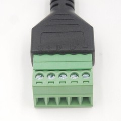 5 Pin Screw Terminal Female to 5 Pole Terminal Female Headphone Connection Cable