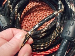 10 AWG 2 Pack Audiophile Speaker Cable Speaker Wire Gold Banana Plugs ,4N OFC