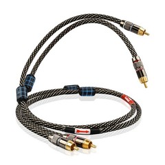 Audiophile Hifi 3.28Ft Audio RCA Cables – 2RCA Male to Male,15 AWG,4N OFC Core,2
