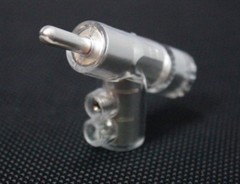 2 pk (1 pair) Silver Plated Locking Speaker Cable Banana Plugs RoHS Compliant