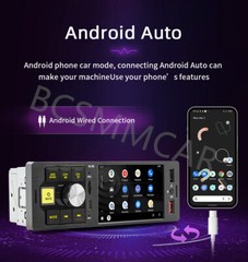 4.1in Bluetooth Car Radio Stereo Single 1Din For CarPlay Android Auto AUX USB