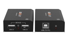 BZBGEAR 2-Port USB 2.0 Extender over a Single CAT5E/6/7 Cable up to 330ft