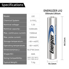 Energizer Ultimate Lithium AAA Batteries -48 Pack NEW | EXP. 2050 | 24hr ship!
