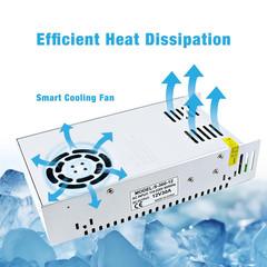 AC 110V/220V to DC 12V 30A 360W Regulated Universal Switching Power Supply Tr…