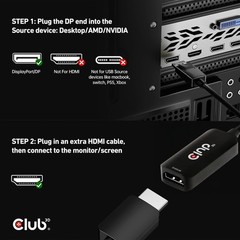 8K 60Hz DisplayPort to HDMI Cable – Active Adapter for Gaming PC, Laptop, TV, Mo