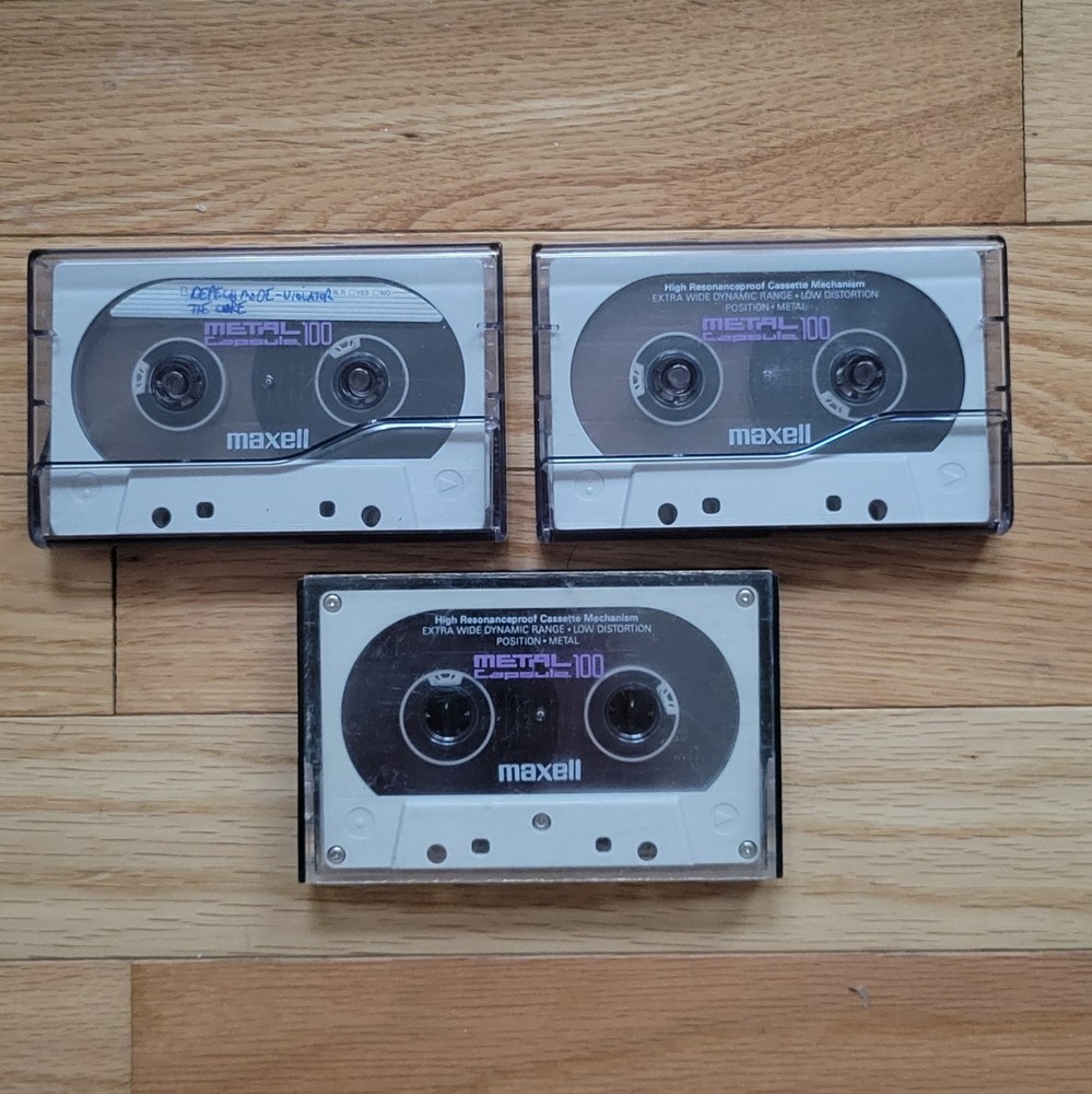 Used Maxell Metal Capsule 100 Cassette Tapes – lot of 3