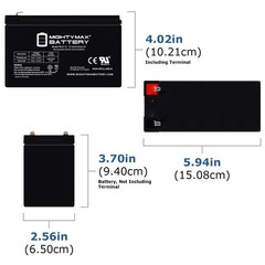 Mighty Max 12V, 8Ah, Battery Replaces Peg Perego JohnDeere Ground Force Tractor