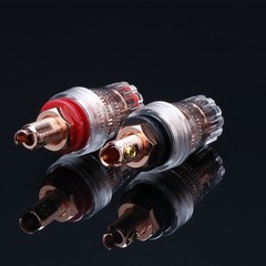4PC Audiophile Pure Copper Binding Post Speaker Amplifier Female Banana Terminal