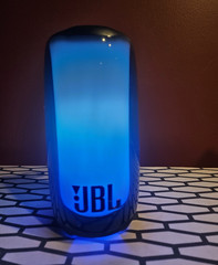 JBL Pulse 5 Cylindrical Portable Bluetooth Speaker USB-C Blue/Black