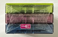 Pack Of 3 New Sealed Maxell Color Club 80 Blank Audio Cassette Tapes Normal Bias