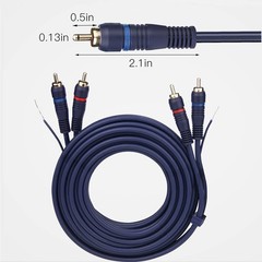 UIInosoo RCA Cable With Ground Wire, 6ft Turntable Gold Plated 2RCA Male to 2…