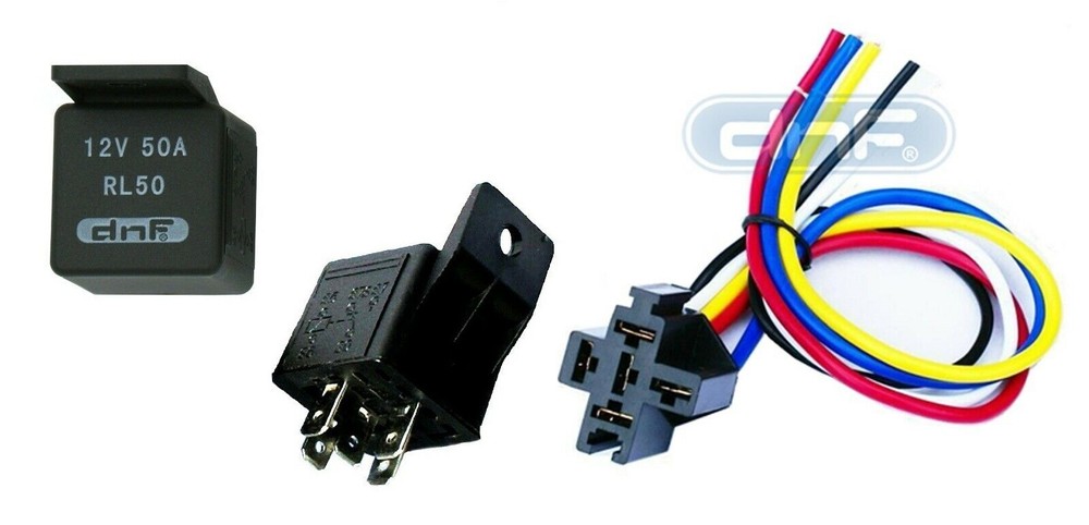 1 PIECE 50 AMP 12V BOSCH STYLE S RELAY & HARNESS SOCKET SPDT + 100% COPPER WIRES